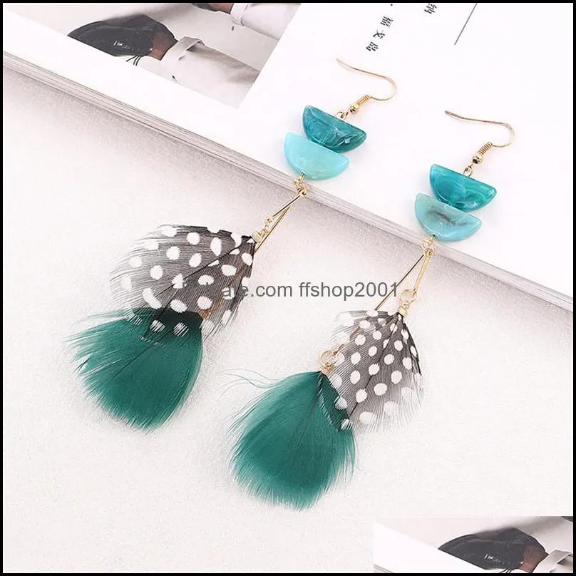 fashion retro bohemian ethnic acetic acid feather tassel earrings for women multilayer long paragraph exaggerated dangle drop brincos