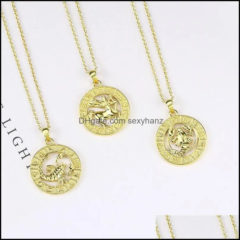 creative 12 horoscope pendant necklaces strands for women men sweet party necklace jewelry gifts 446 q2