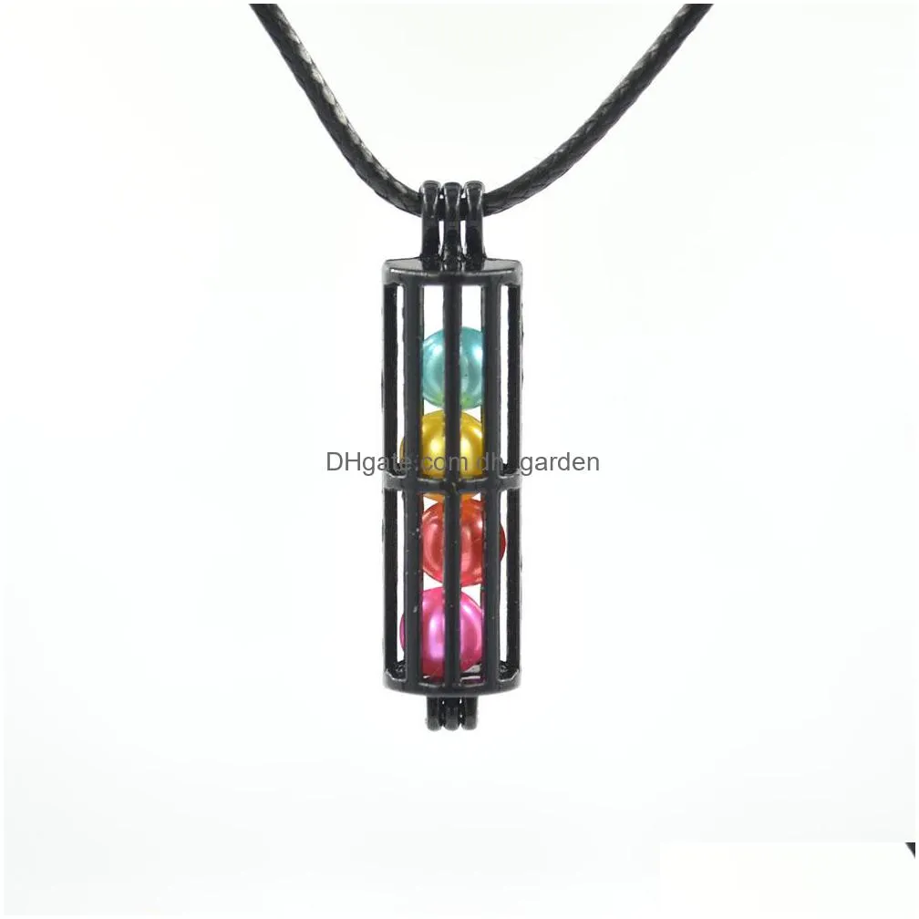 black pearl cage pendant add your own beads mix 60 styles hollow aromatherapy essential oil diffuser locket pendant for jewelry