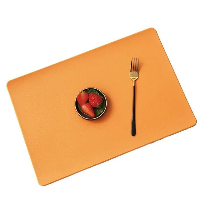 table mats mat morandi color leather placemat heat insulation pad decorative for home restaurant decoration perfect accessory