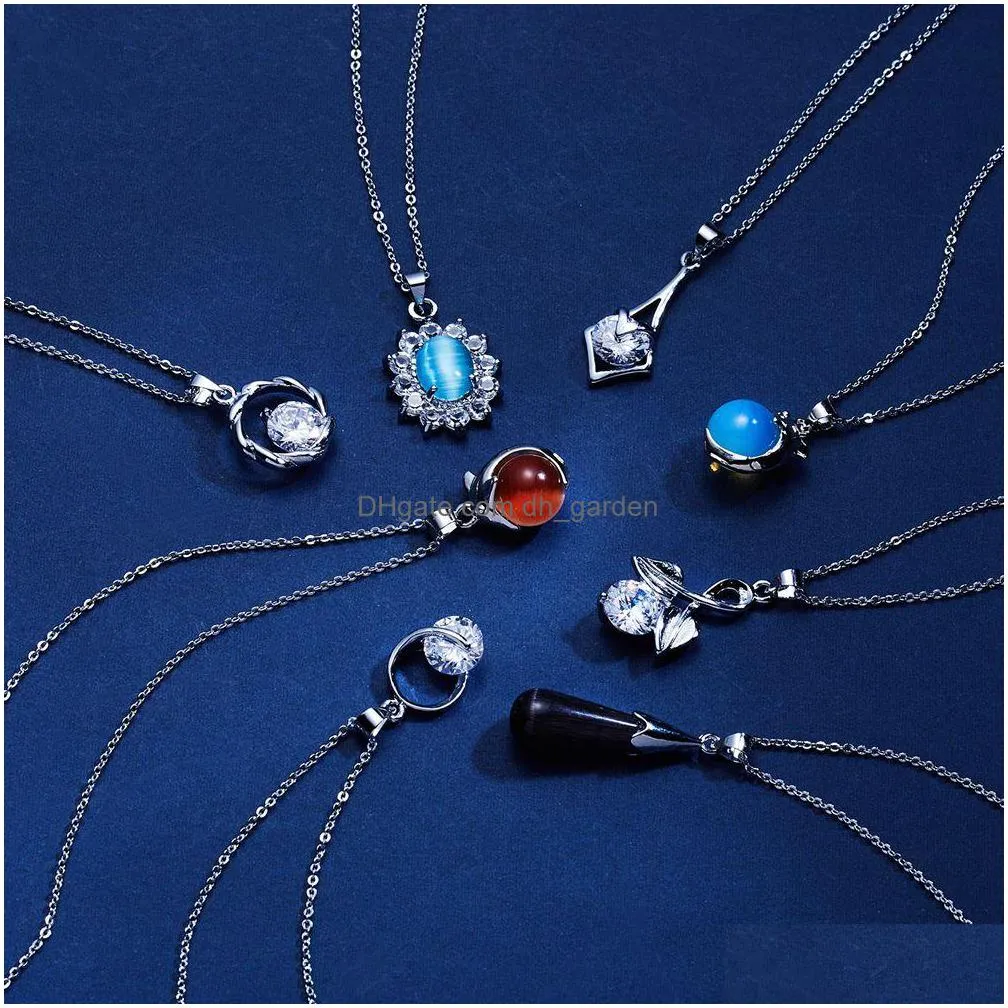 dogeared necklace make a wish  natural stone paper card pendant personalized clavicle chain manufacturer wholesale