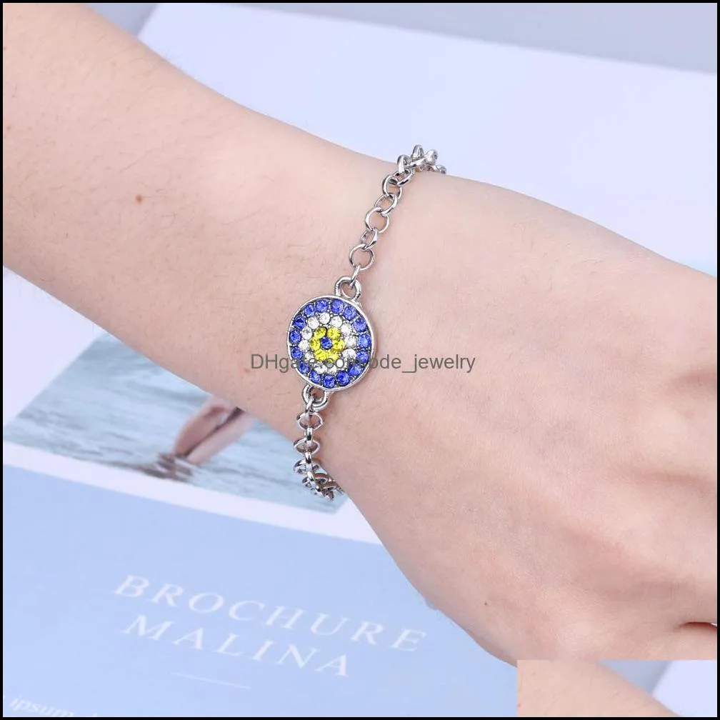 fashion adjustable size round crystal flower chain bracelets for women young girls sliver plated bracelet elegant women jewelry