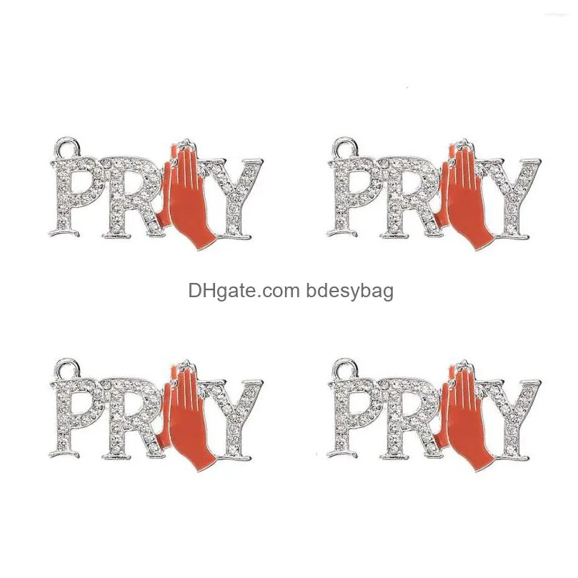charms 10pcs aolly letter pray for diy bracelet bangle making ltc0479ltc0482