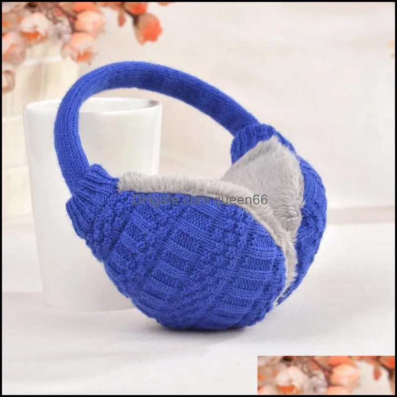 winter warm ear muffs unisex knitted earmuffs removable women mens ear warmer washable soft plush earwarmers 20220122 t2