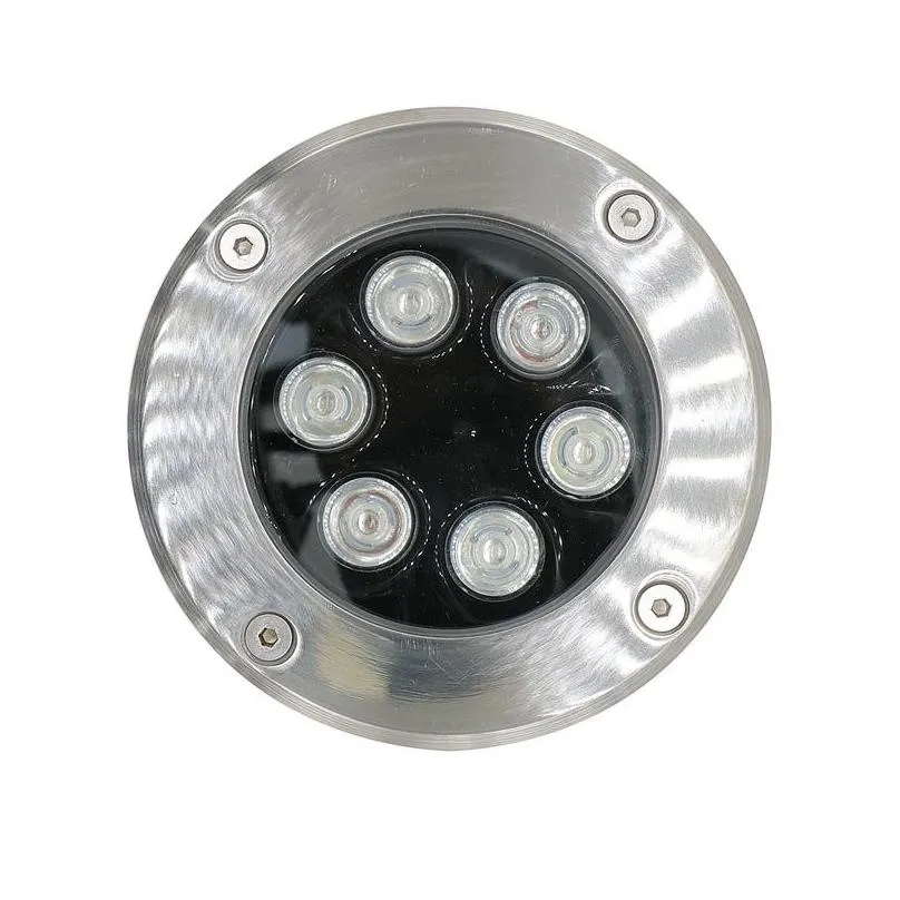 6x1w 6w led underground light ac85265v waterproof ip67 outdoor buried garden path spot recessed inground lighting