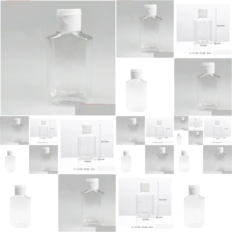 60ml empty hand sanitizer gel bottle hand soap liquid bottle clear squeezed pet sub travel bottles