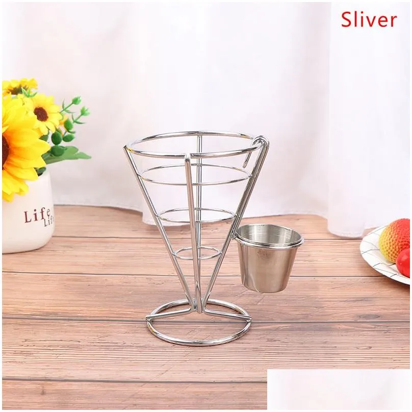 table mats 1 pcs french fry stand cone basket holder for fries fish and chips appetizers