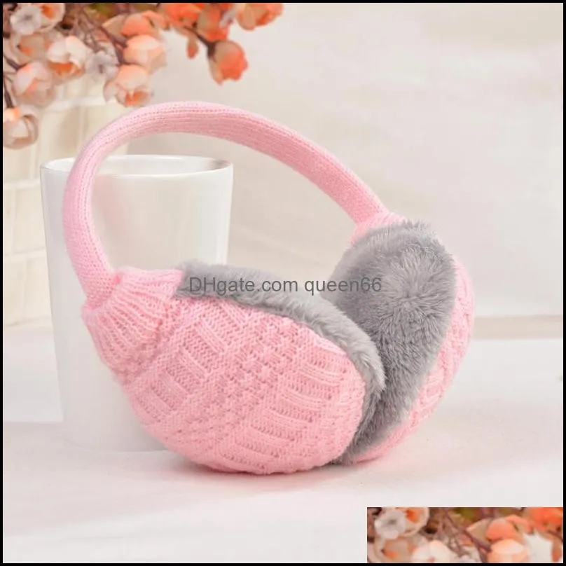 winter warm ear muffs unisex knitted earmuffs removable women mens ear warmer washable soft plush earwarmers 20220122 t2