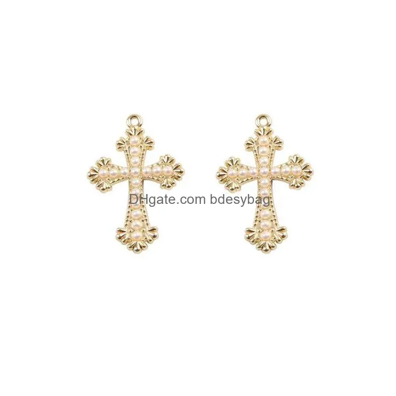 20pcs fashion zinc alloy cross charm for jewelry making diy crafting earring earrings necklace pendant bracelet finding