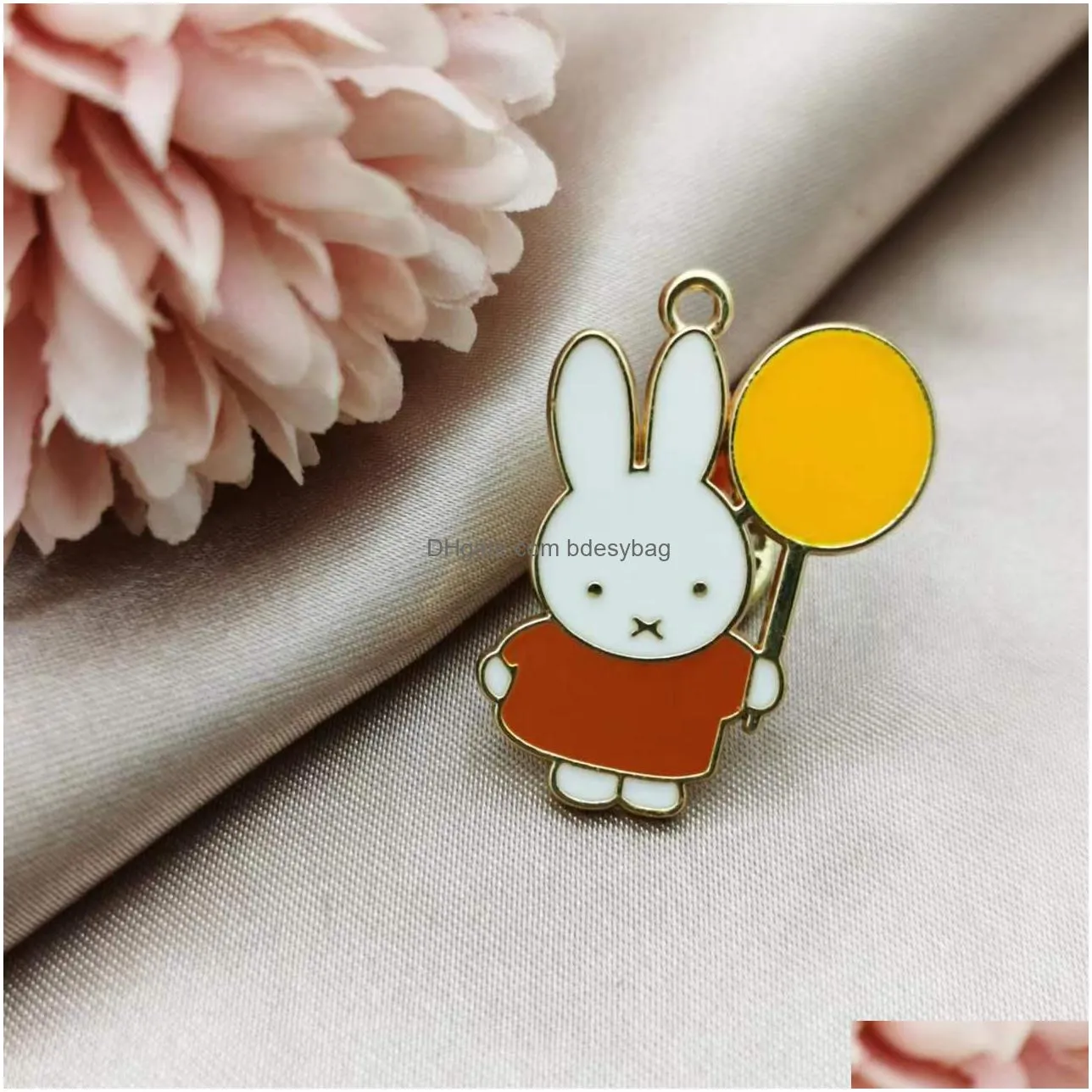 20pcs charms lovely rain the rabbit balloon rainbow cute pendants making diy handmade finding for keychain necklace oil dripping