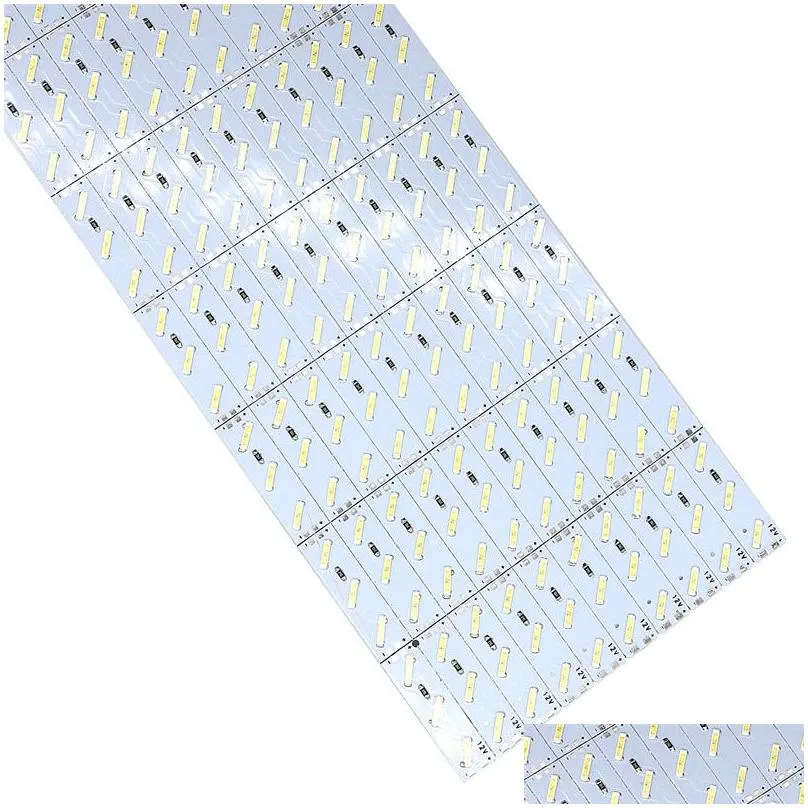 100pcs smd 8520 led rigid hard strip bar light 100cm 1m 72leds nonwaterproof aluminum profile led 12v for led strip