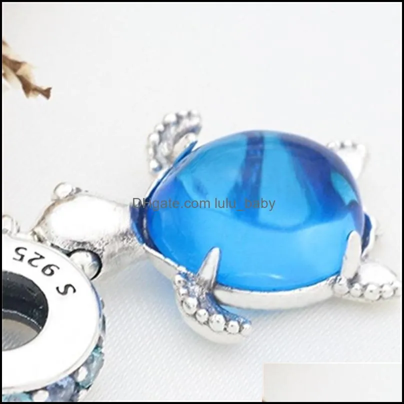 fit original europe bracelet 100 925 sterling silver beads murano glass sea turtle dangle charm diy jewelry