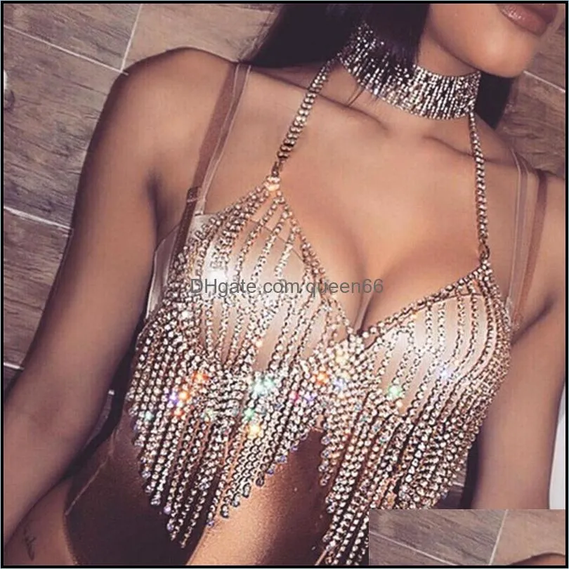 Belly Chains Sexy Women Nightclub Bling Rhinestones Party Body Chain Jewelry  Bikini Waist Gold Beach Harness Slave Necklace Bra Cami Dhzlu From  Yy_dhhome, $17.51