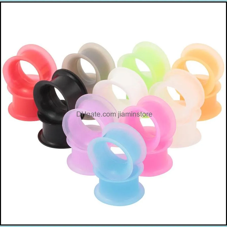 plugs tunnels jewelry multi body gauges ear size 325mm soft stretchers 100pcs colors from plugs drop delivery 65 e3