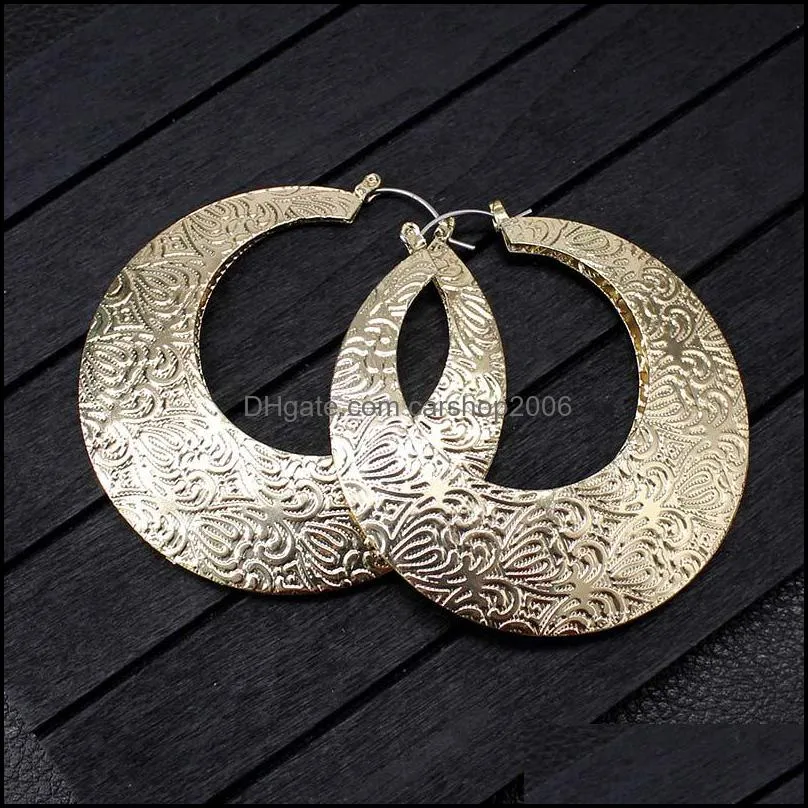 big vintage gold plating cescent pendant drop earring for women indonisia style fashion dangle earring selling jewelry gift