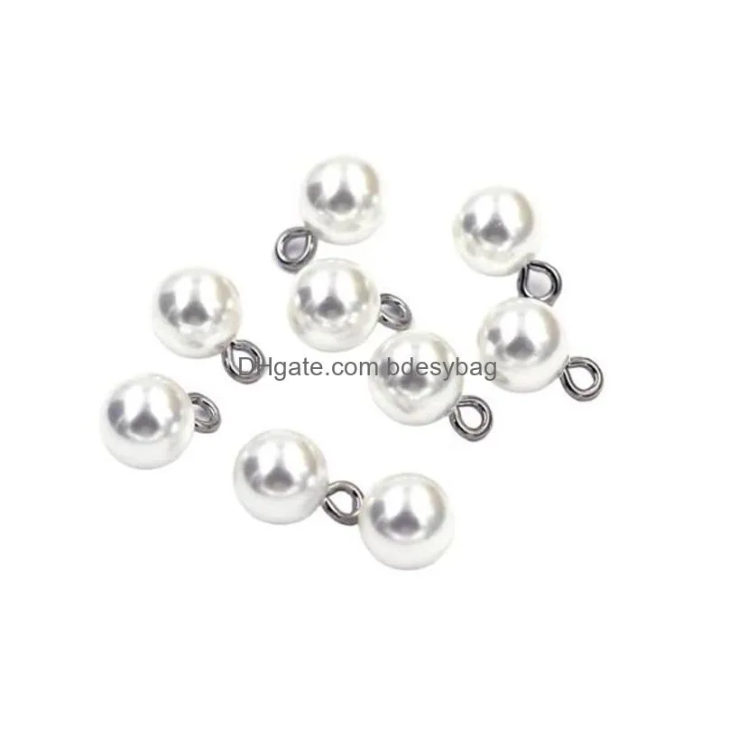 charms pendants imitation pearls acrylic bead bail for earrings necklace jewelry diy findings 10x14mm