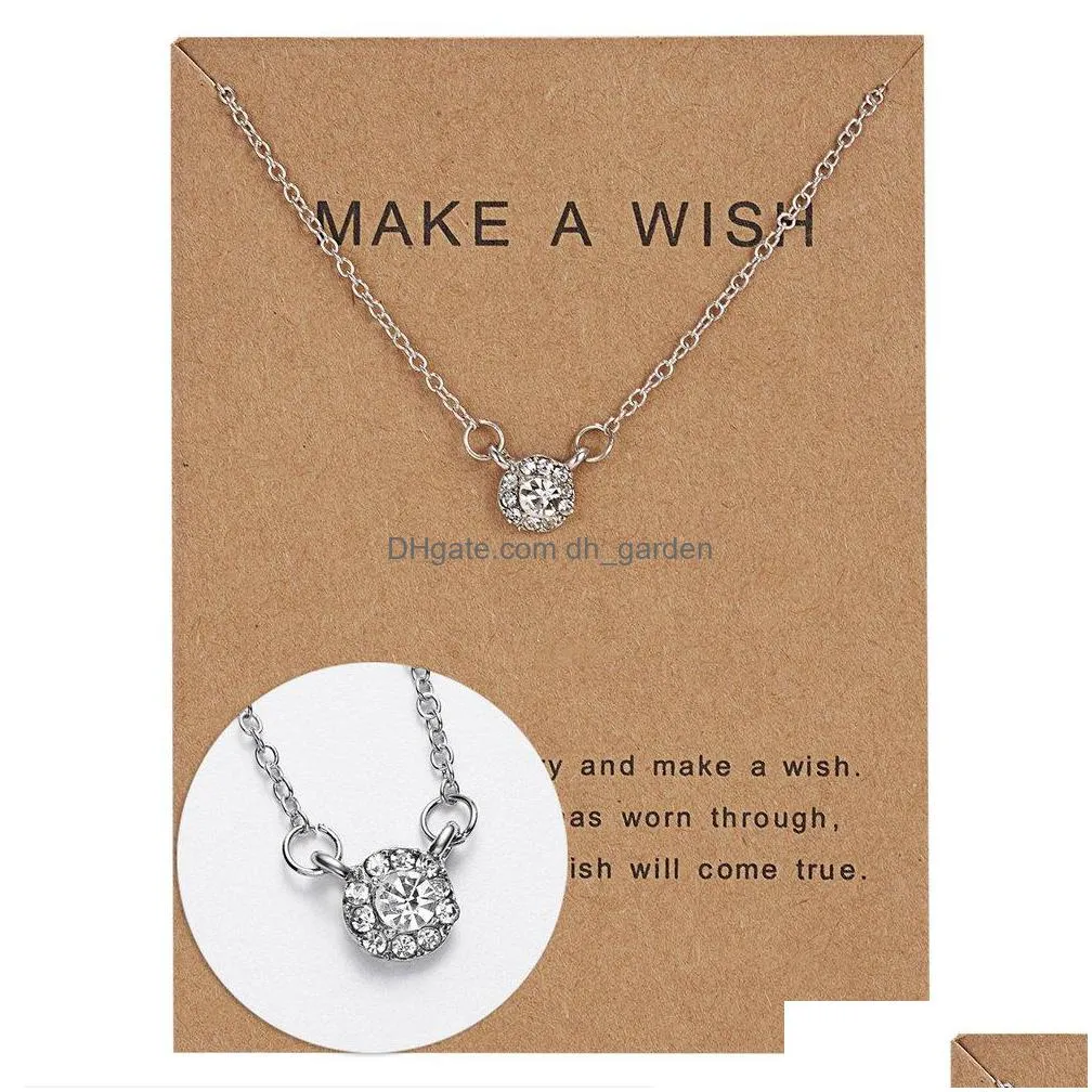 star paper card necklace series a variety of diamond inlaid pendant collarbone chain womens personality dogeared jewelry wholesale