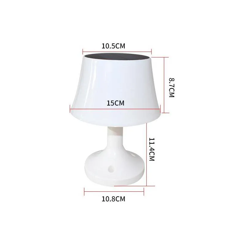 solar table lamp home outdoor waterproof garden lamp led energysaving lamp remote controlthreetone light 1 pc