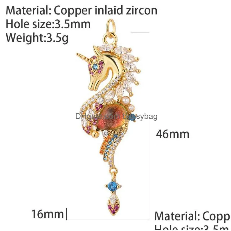 charms cute hippocampus for jewelry making supplies crystal pearl luxury dangle charm diy necklace pendant bracelet accessoriescharms