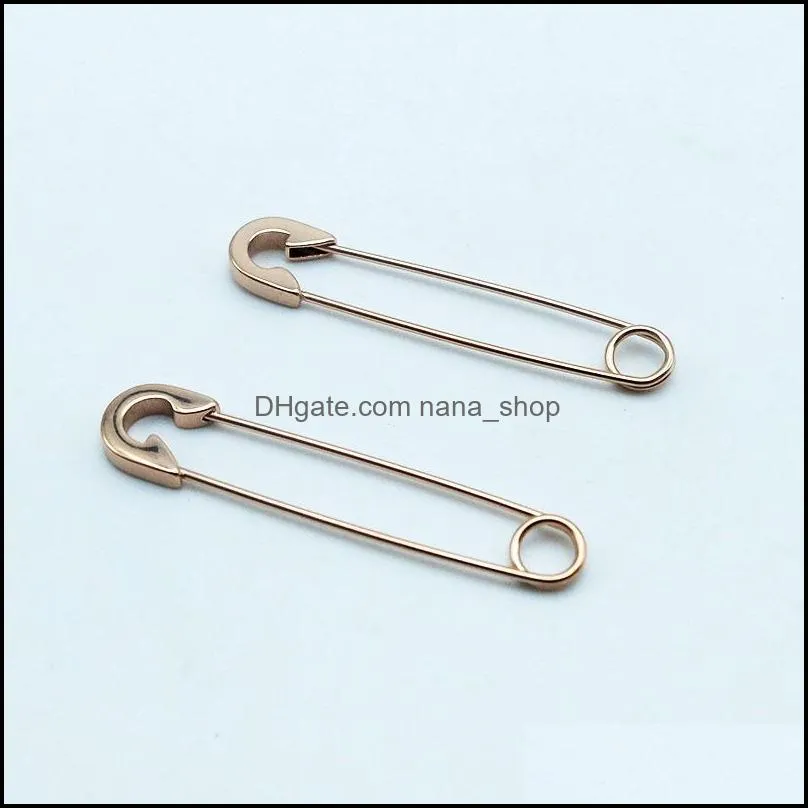 fashion colorful stainless steel cartilage earrings punk gothic safety pin earrings for women girls jewelry accessories