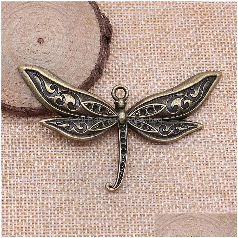 charms 1pcs 80x47mm pendant large dragonfly charm pendants for jewelry making big pendantscharms