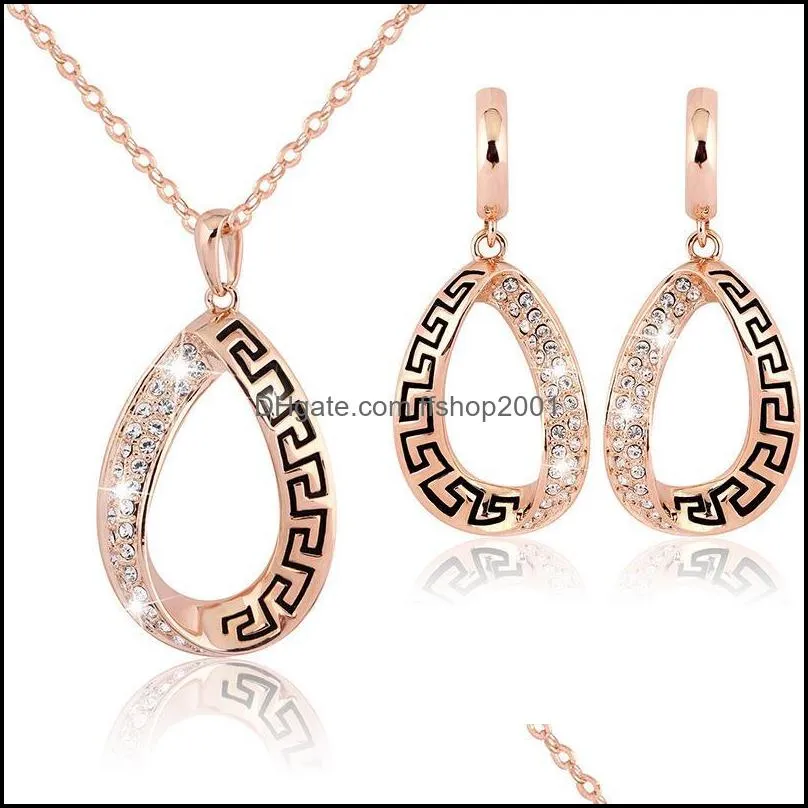 bridesmaid jewelry set wedding earrings necklace 18k gold jewelry party jewelry sets