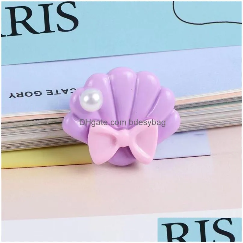 20pcs/lot kawaii resin components shell flatback cabochon scrapbooking fit phone hair bow embellishments diy accessories