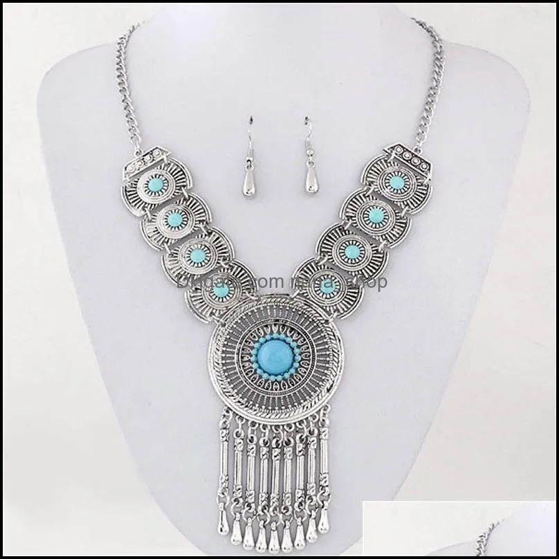 wedding bridal circle part pendant necklace earrings jewelry sets for women wmtcug otsweet 703 q2
