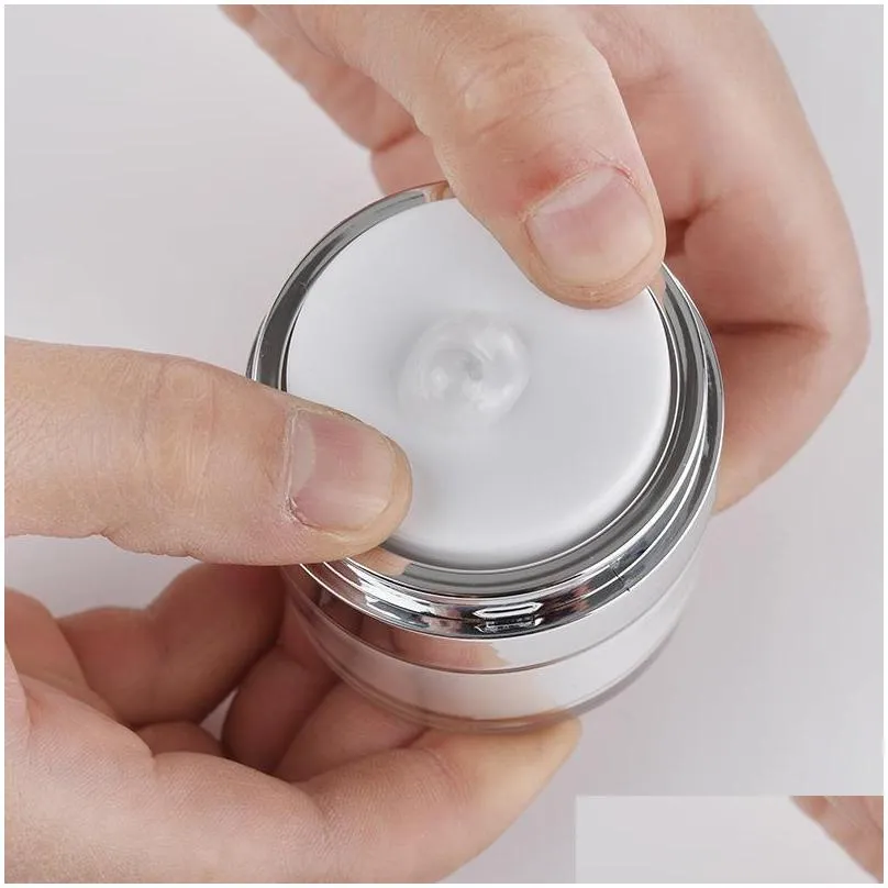 acrylic airless jar vacuum cream bottle 15g 30g 50g refillable jars pump bottles sample container