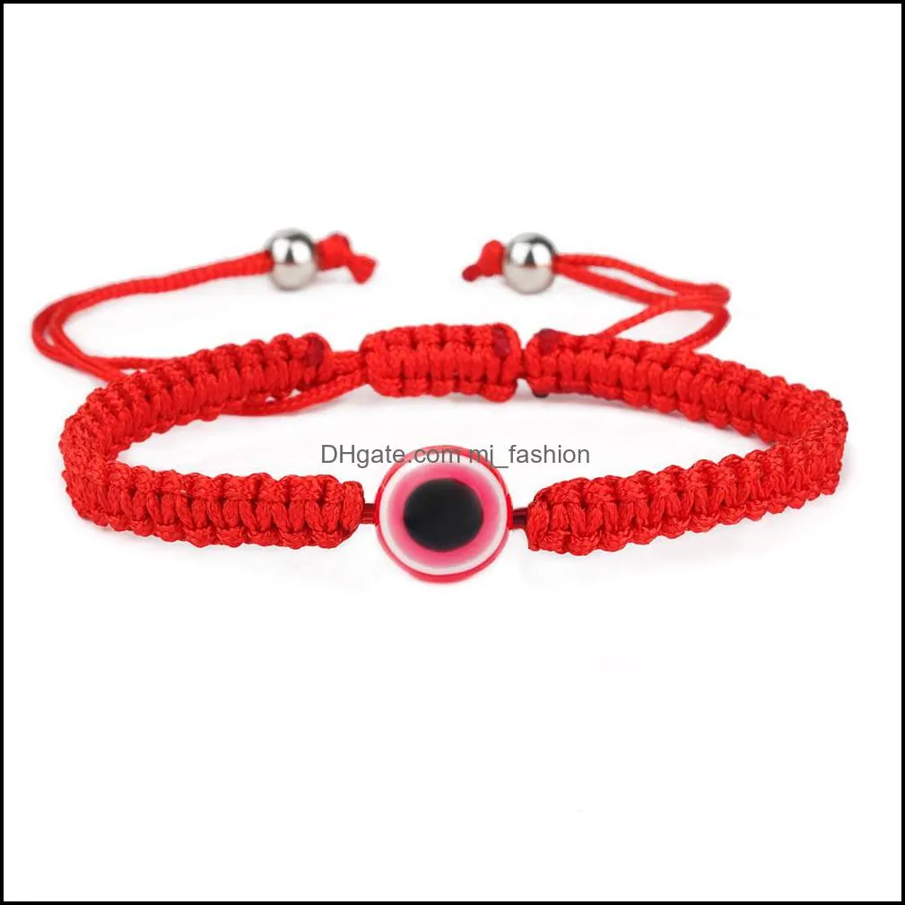 hanmade rope chain fatima hand evil blue red eye pendants bracelet fashion lucky elephant tortoise woven red string bracelets for women men christmas