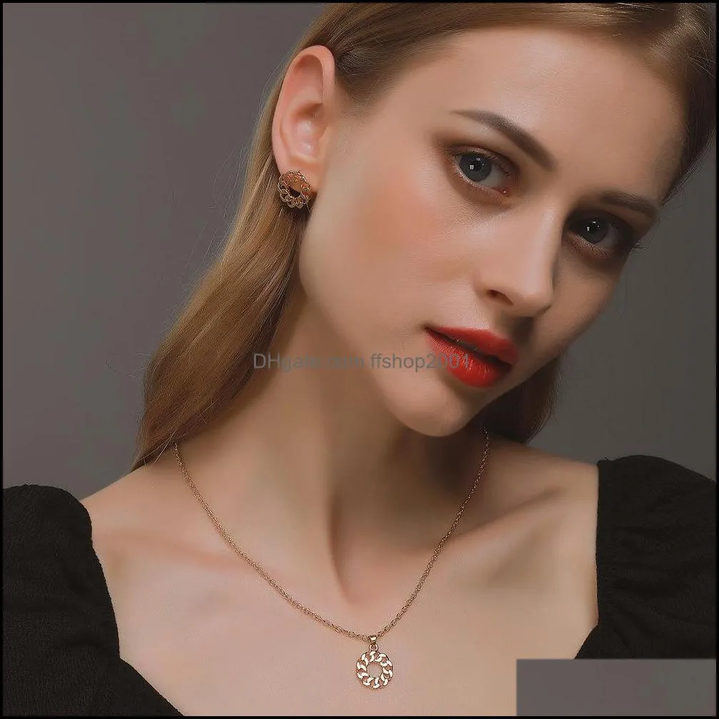 cold wind western clothing product chain earrings simple threedimensional threechain necklace personalized design jewelry