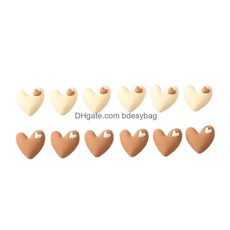 30pcs 19x20mm new hybrid simulation heart resin components flatback cabochon scrapbook kawaii embellishments accessoriesone