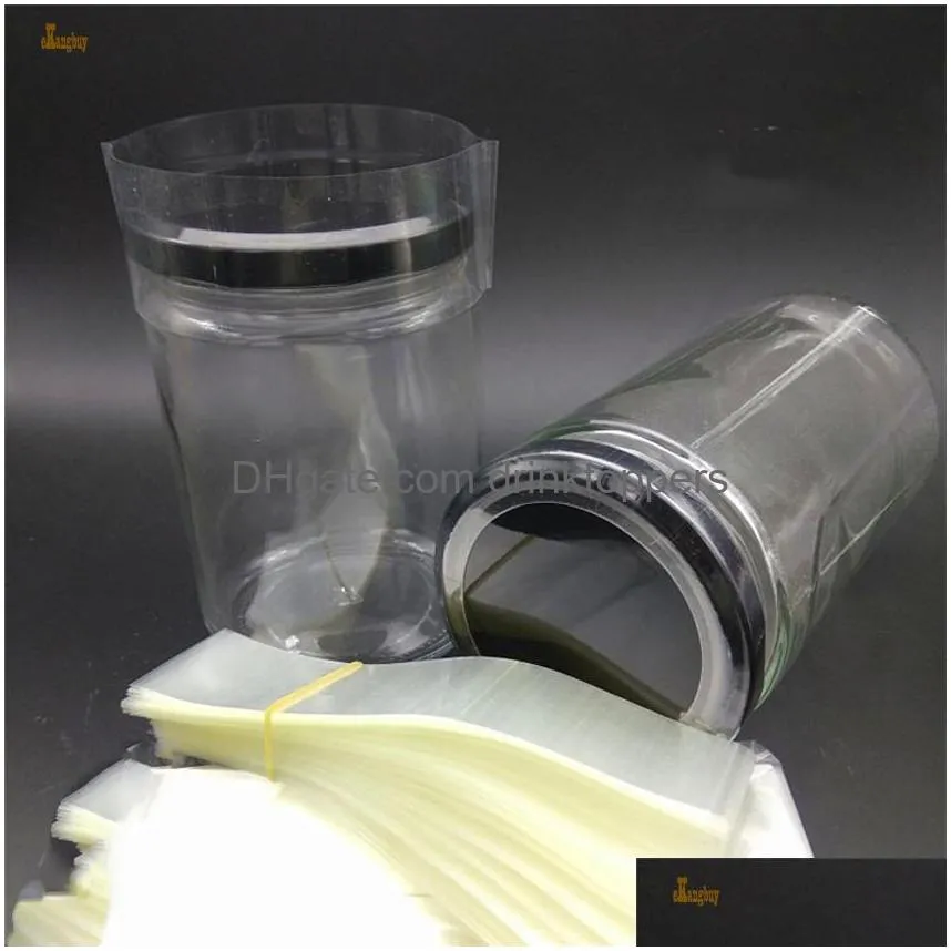 packaging 400pcs/lot 17sizes pvc/pet heat shrink bands for glass oil bottles caps jar top full sealed waterproof mouth/cap sealing