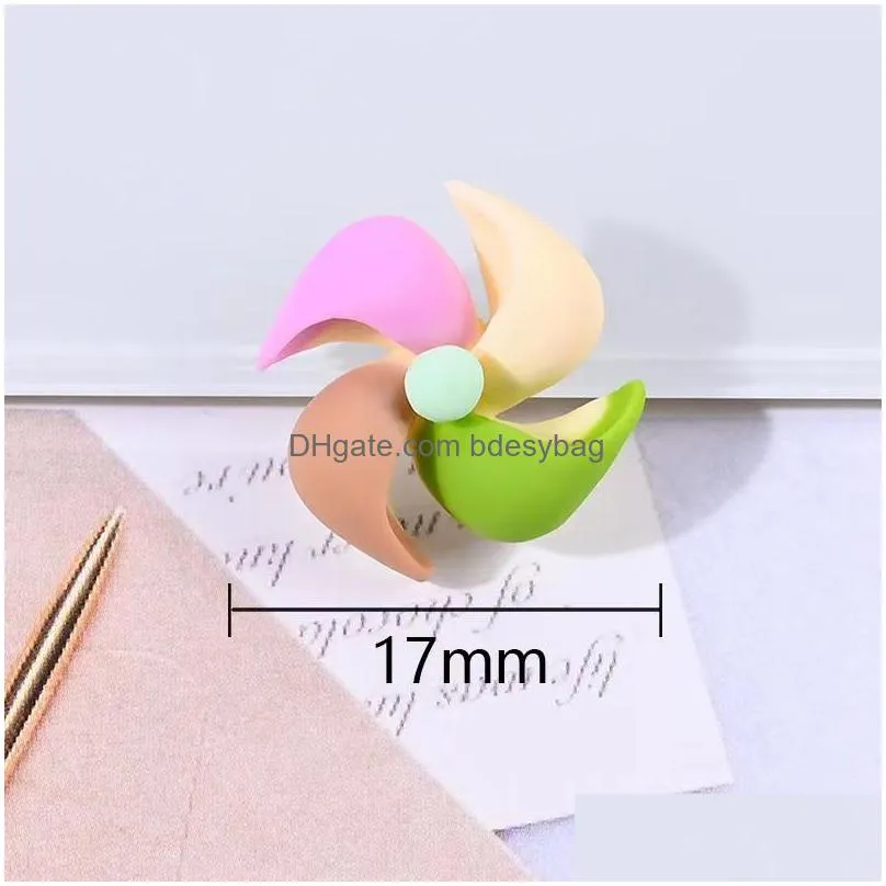 20pcs mini cute windmill flatback resin components cabochon scrapbooking for phone decor diy embellishments hair accessories korean