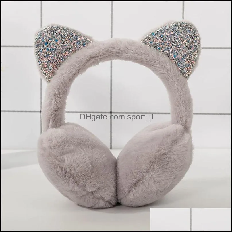 cat ears plush children warm comfortable cute ear muffs winter coldproof earmuffs ear warmer 20220224 t2