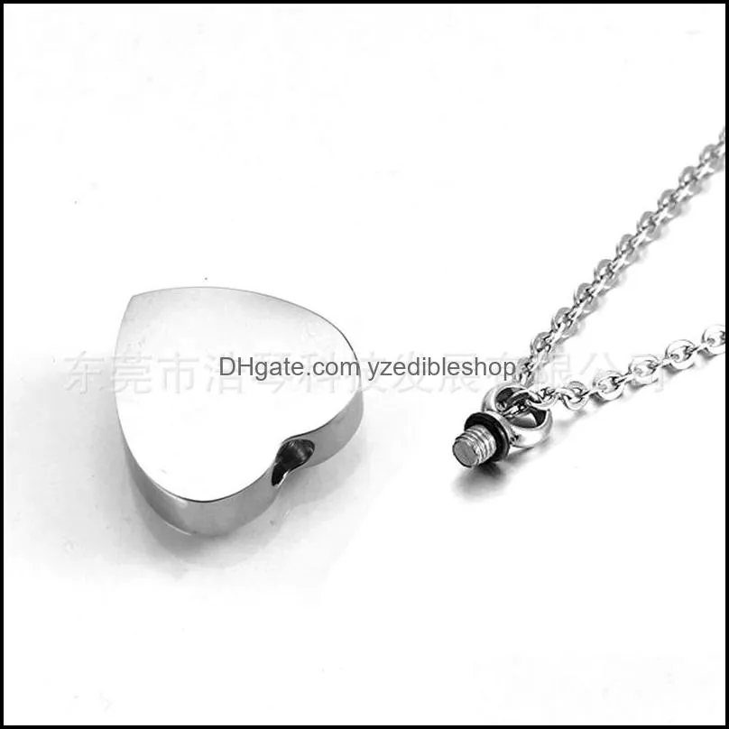 cremation jewelry always in my heart memorial urn necklace ashes keepsake pendant 389 t2