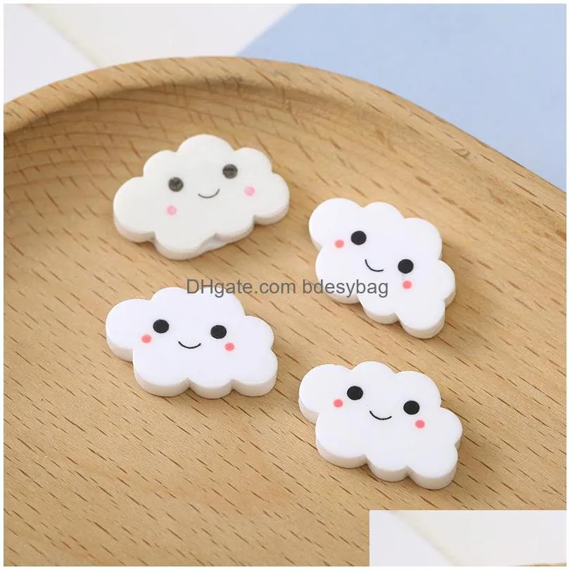 30pcs 25x16mm resin components small cloud decoration crafts kawaii cute flatback cabochon embellishments for scrapbooking diy