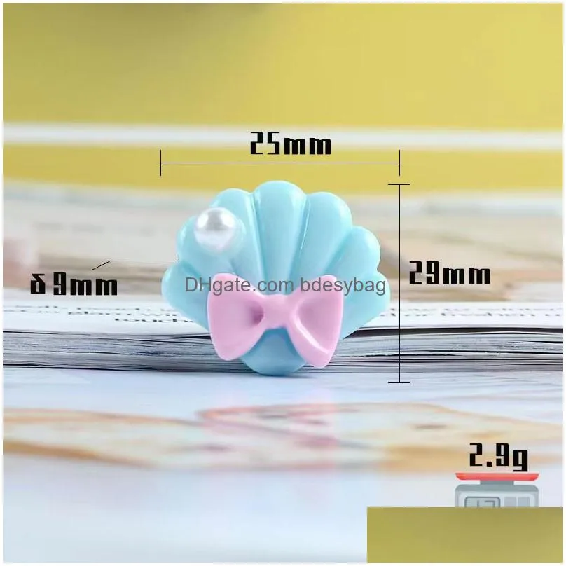 20pcs/lot kawaii resin components shell flatback cabochon scrapbooking fit phone hair bow embellishments diy accessories