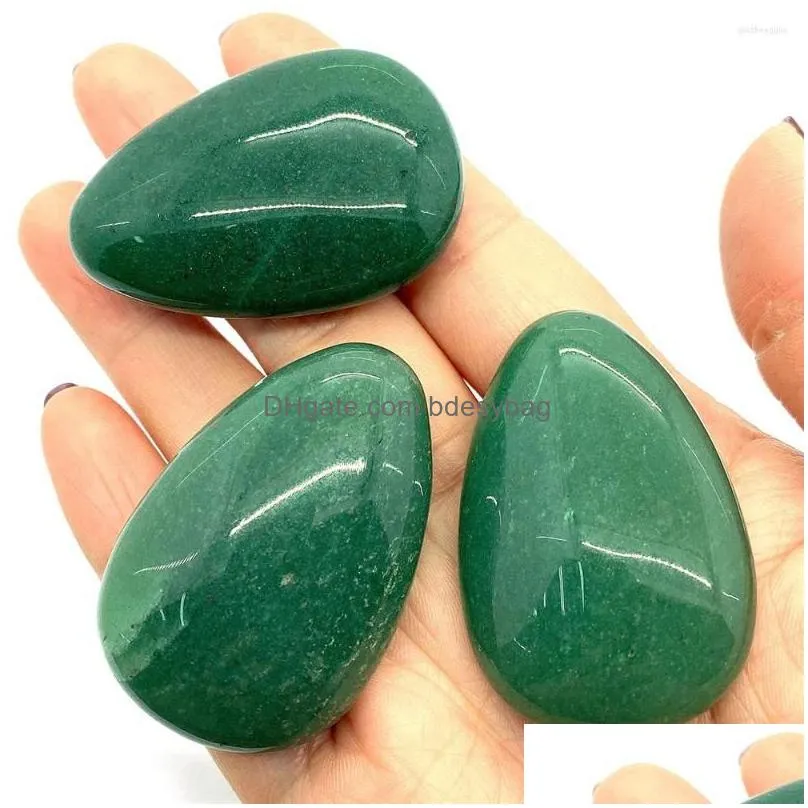 charms natural stone cabochon green aventurine oval embossed nonporous charming ladies diy ring earrings making jewelry accessories