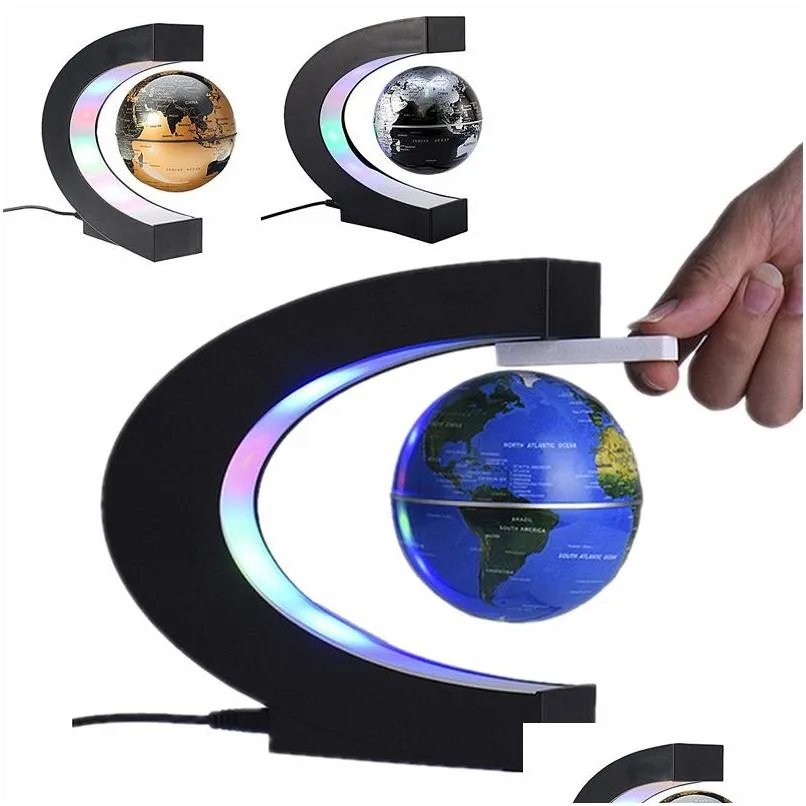 led magnetic levitation electronic floating globe world map antigravity led night light home decoration novelty birthday gift