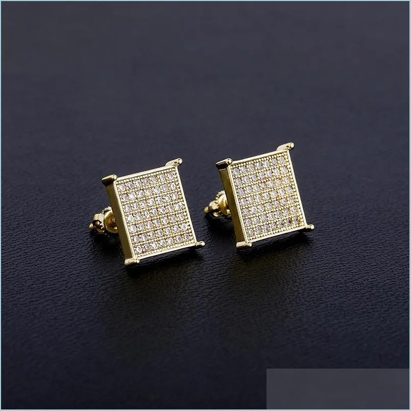2020 mens big bling ear jewelry 3 colors screw back micro pave cz earring for men1 596 q2