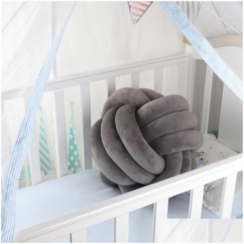 soft knot cushions bed stuffed pillow home decor cushion ball plush throw y200723