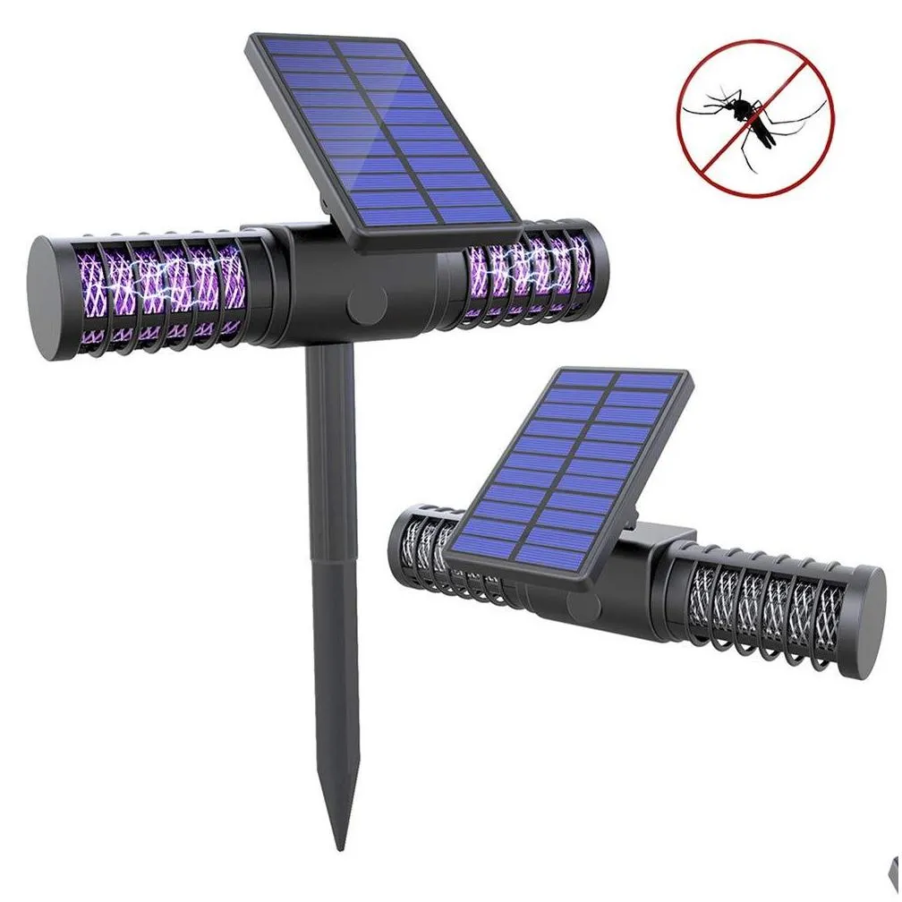 outdoor solar mosquito killer 15w uv trapping physical absorption electron p ocatalyst mosquito lamp with light control