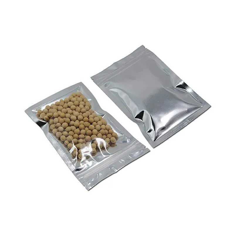100pcs/lot resealable bags smell proof pouch aluminum foil packaging plastic bag food storage pouches 18 sizes