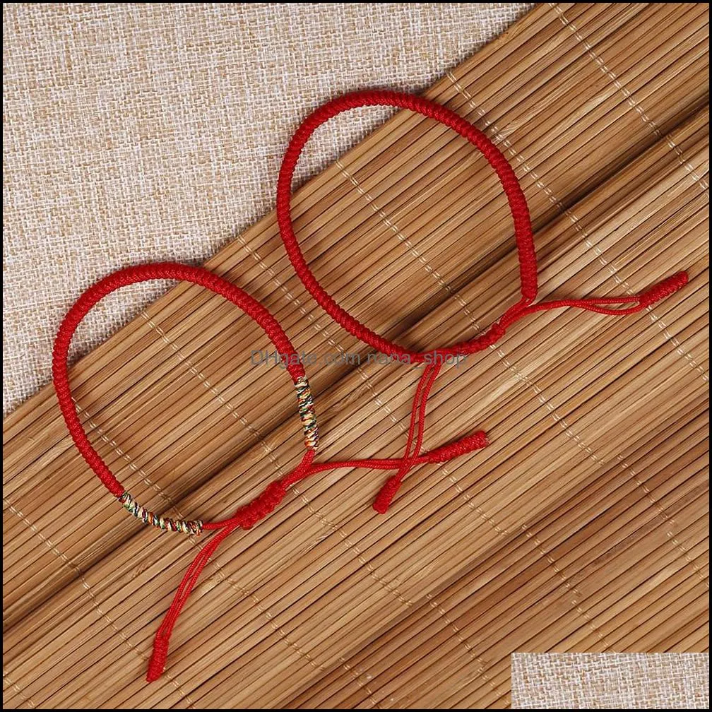  fashion handmade braided lucky red string bracelets for men women couple colorful rope chain friendship bracelets jewelry gift