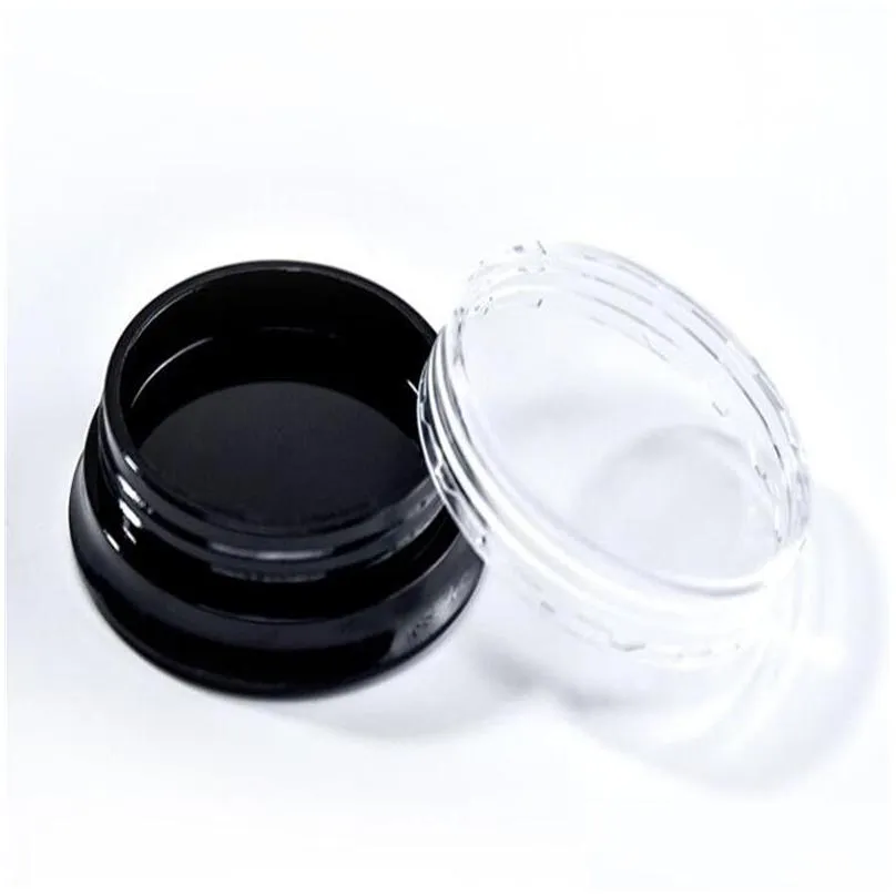 3g 3ml jar cosmetic bottle sample empty container pot clear screw cap lid small bottles cases for eyeshadow lip balm