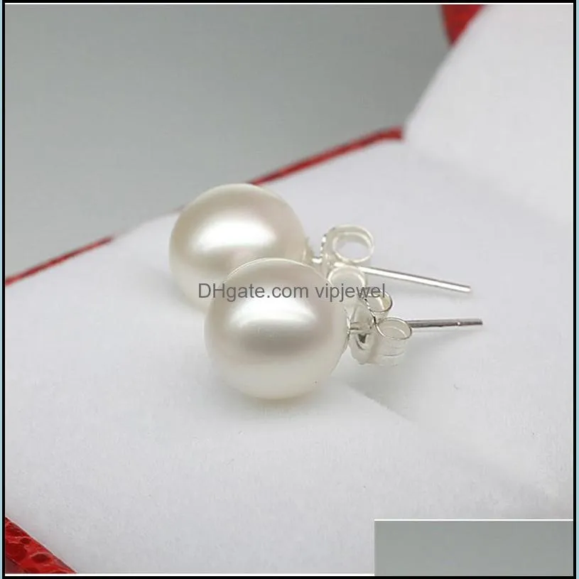  fashion 6mm 8mm 10mm pearl stud earring for women round ball shape romantic wedding party earring fashion jewelry