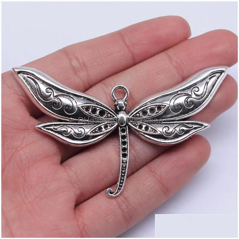 charms 1pcs 80x47mm pendant large dragonfly charm pendants for jewelry making big pendantscharms