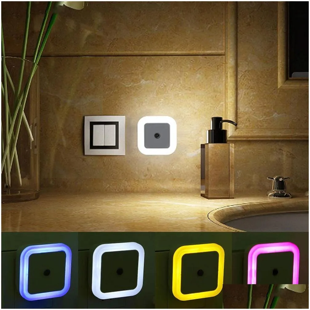 brelong light sensor control night light mini novelty square bedroom lamp baby gift romantic us 1pc