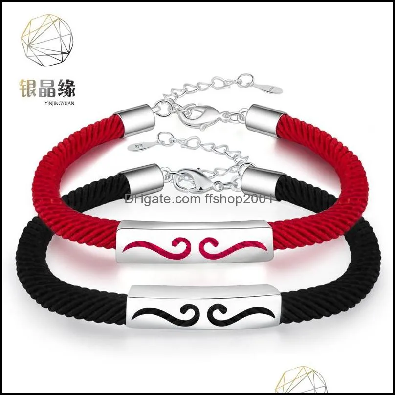 fashion creative design tight hoop xiangyun weaving couple bracelet female student girlfriends hand rope chain accessories